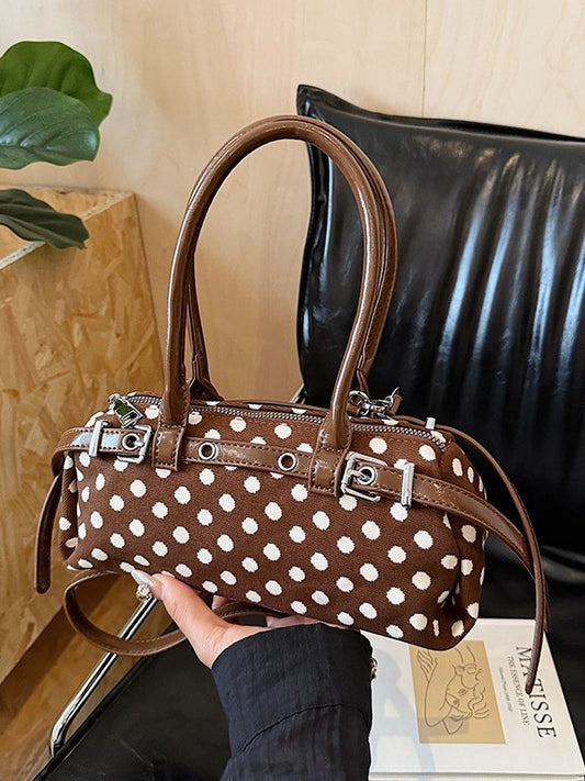 Women's Niche Polka Dot Top Handled Pillow Large Capacity Women's Shoulder Bag