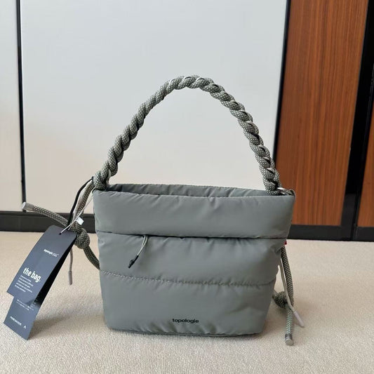 Women's Cloud Silk Floss Simple Stylish Portable Bucket Bags