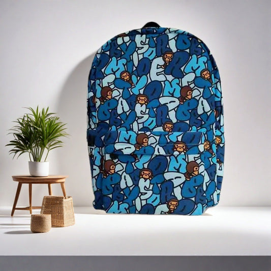 Women's & Men's Cartoon Letter Fashion Tide Large Capacity Backpacks