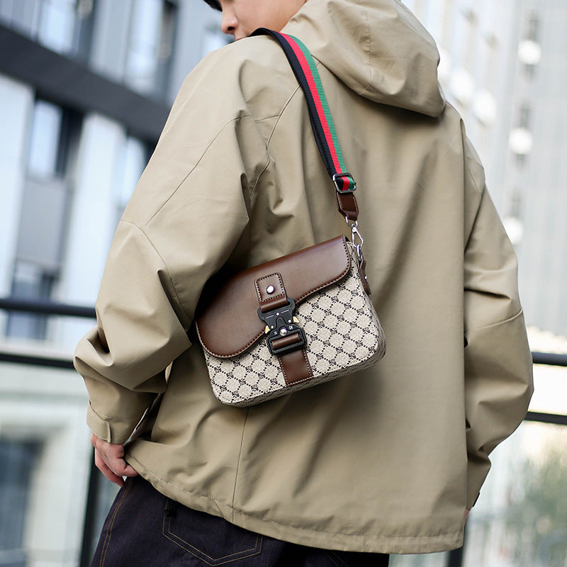Women's & Men's Contrast Color Presbyopic Postman Flap Fashion Shoulder Bags