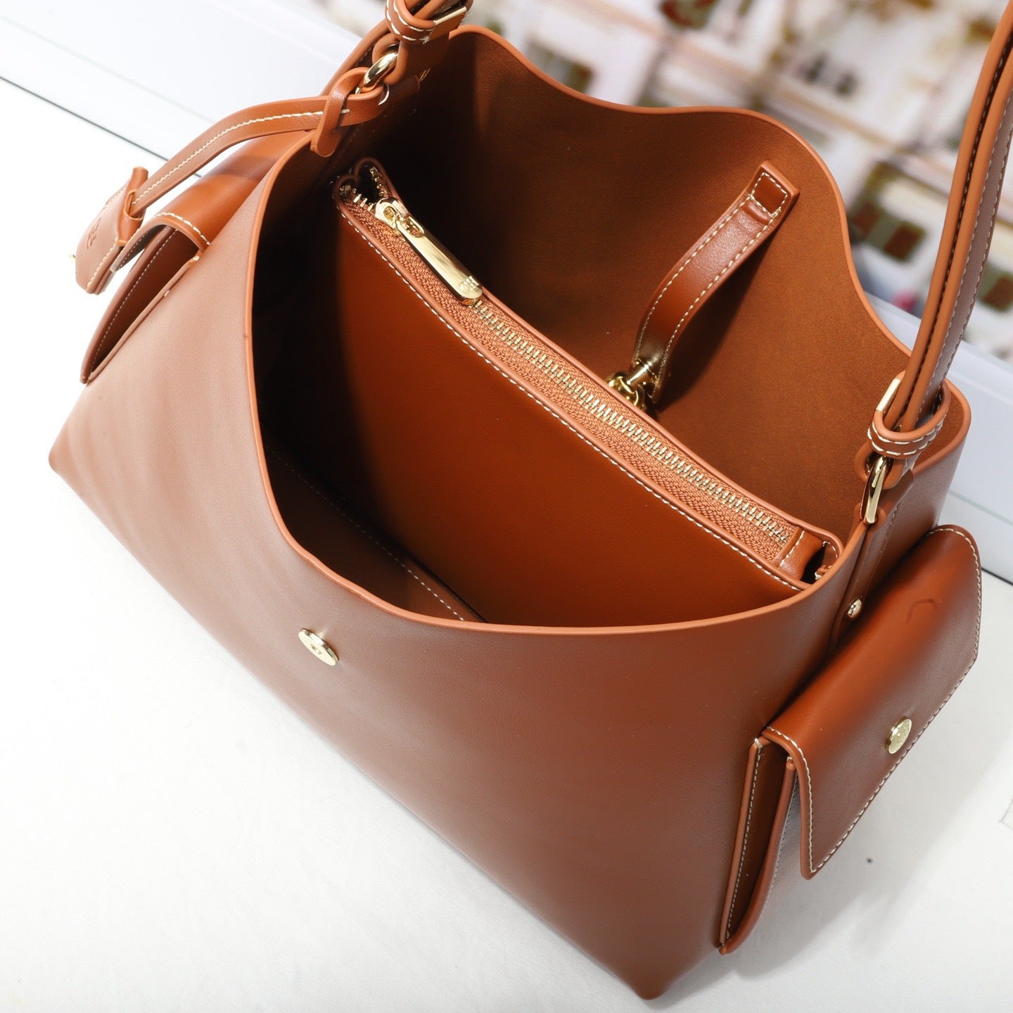 Women's Simple Trendy Large Capacity For Daily Bucket Bag