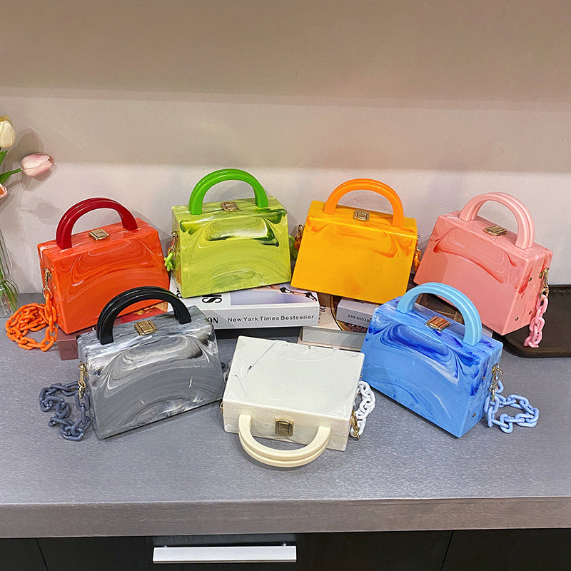 Women's Autumn Acrylic Chain Plastic Western Style Women's Handbag