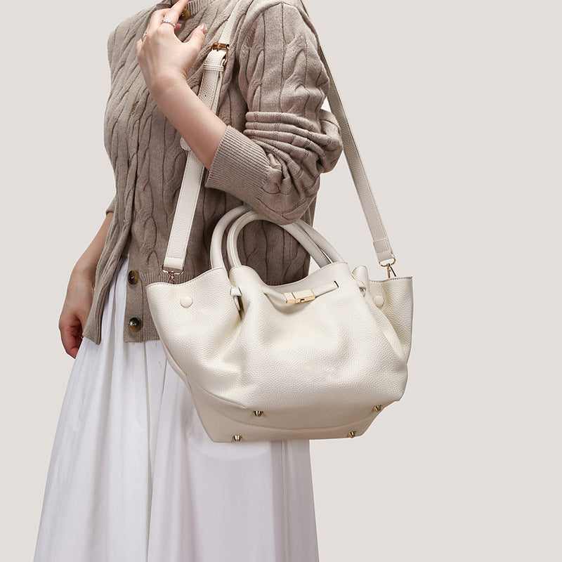 Women's Style Fashion Pleated Commuter Wings Simple Western Tote Bags