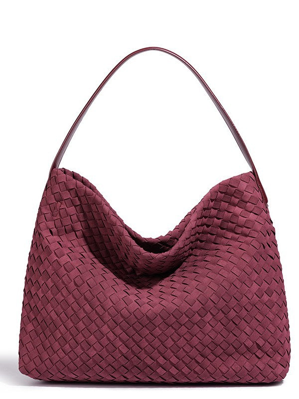 Women's Woven Large Capacity Underarm Retro Matte Bags