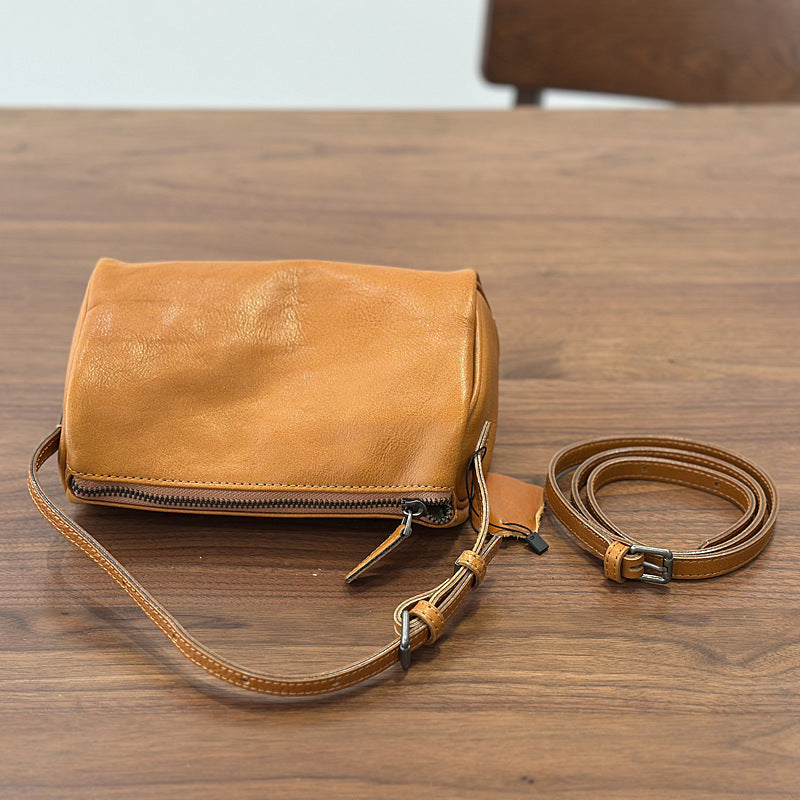 Mini Genuine Leather Female Hand Vegetable Tanned Cowhide Spring Pencil Women's Handbag