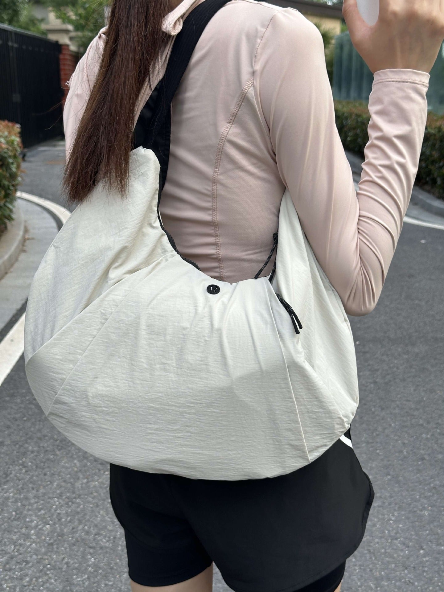 Cool Croissant Dumpling Canvas Fitness Yoga Handbags