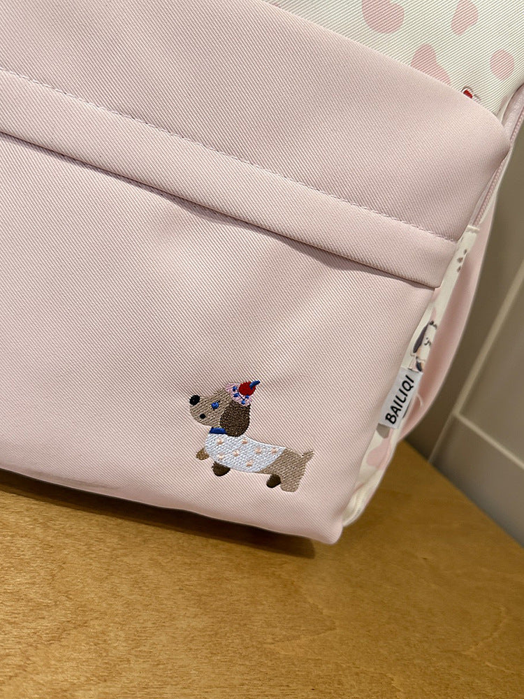 Style Junior High Sausage Dog Contrast Color Bags