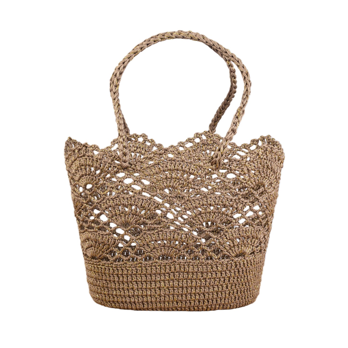 Cotton Thread Weaving Hollow Basket Beach Woven Bags