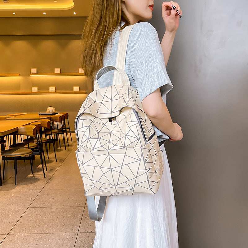 Summer Geometric Rhombus Female Fashion Leisure Women's Backpack