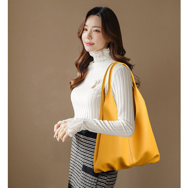 Women's Soft Comfortable Feel Large Capacity Colorful Fashion Simple Winter Tote Bag