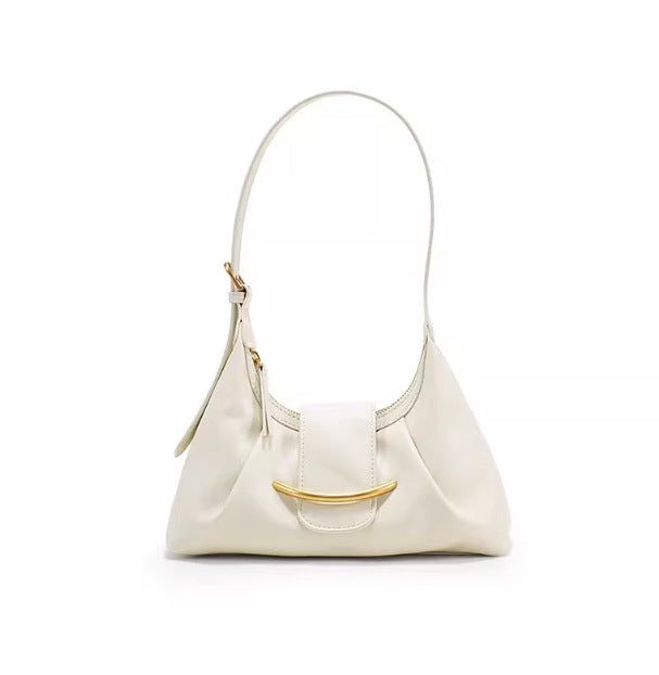 Minimalist Underarm Niche Genuine Leather Dumpling Tote Bag