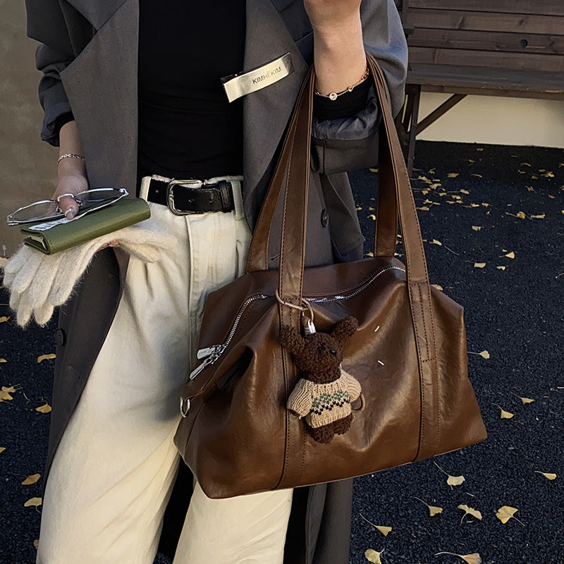 Commuter Simple Retro Large Capacity Underarm Women's Shoulder Bag