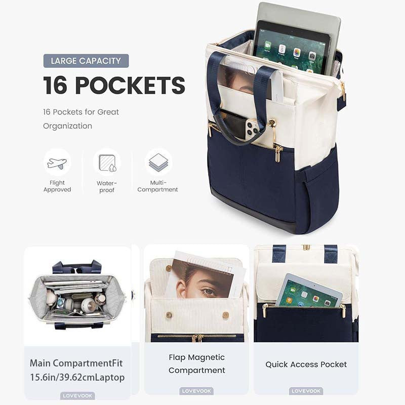 Durable Comfortable Women's Versatile Simple Cream Leisure Backpack
