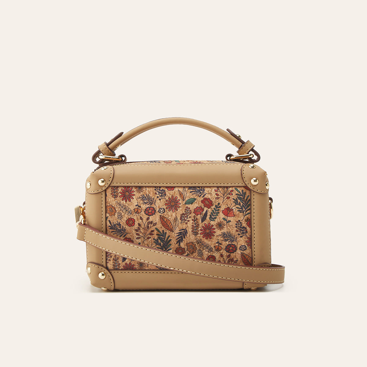 Ethnic Print Cork Tree Leather Bohemian Women's Handbag