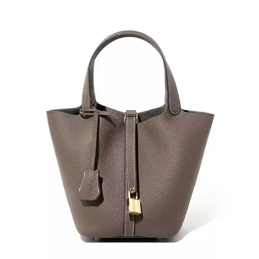 Women's Basket Genuine Leather Mummy Bridal Wedding High Bucket Bags