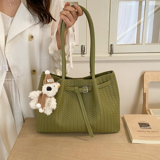 Women's Super Fire Woven Underarm Summer Portable Bucket Bags