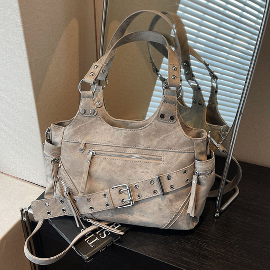 Women's Sweet Cool Hot Style Underarm Locomotive Dumpling Bags