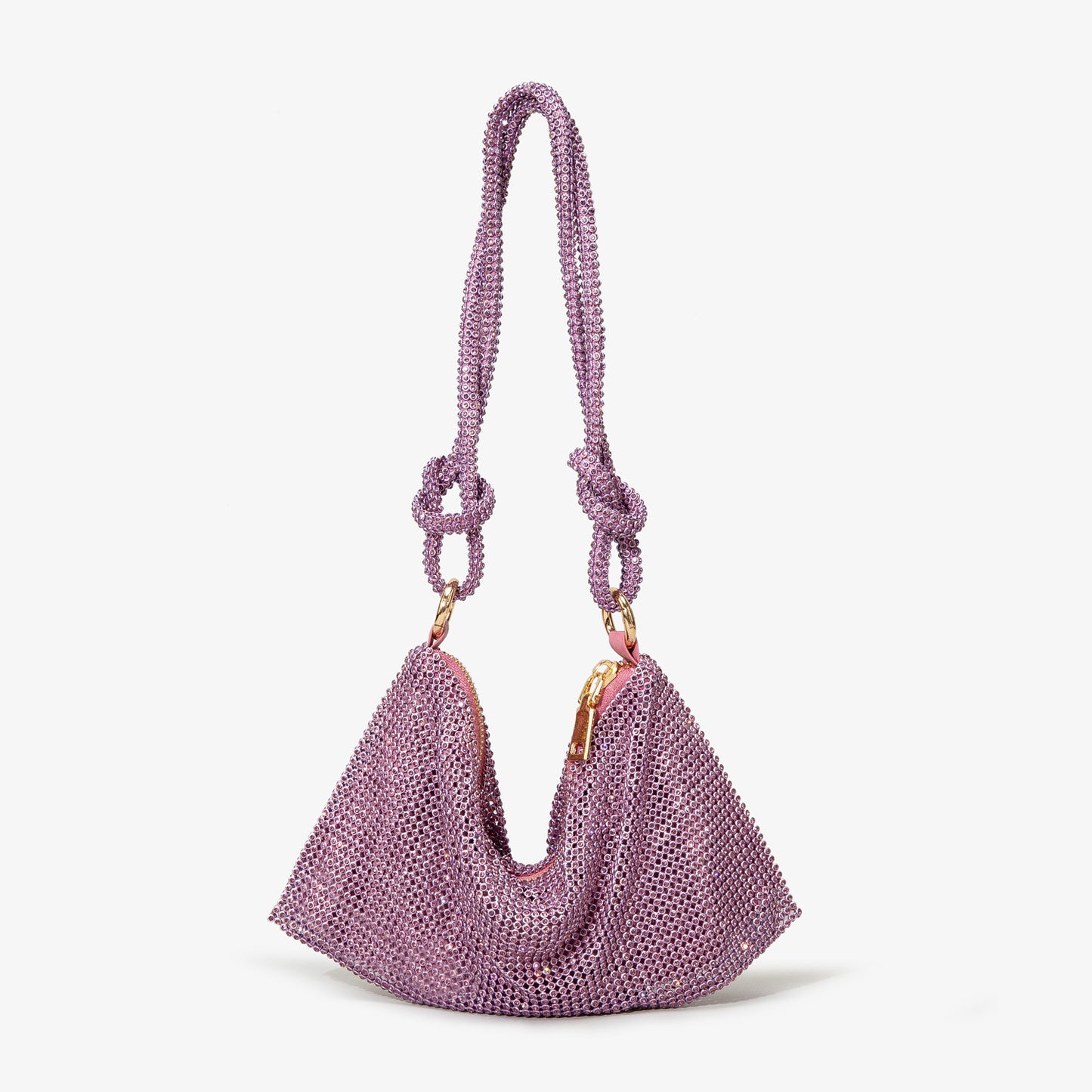 Women's Rhinestone Underarm Diamond Full Pink Clutch Handbags
