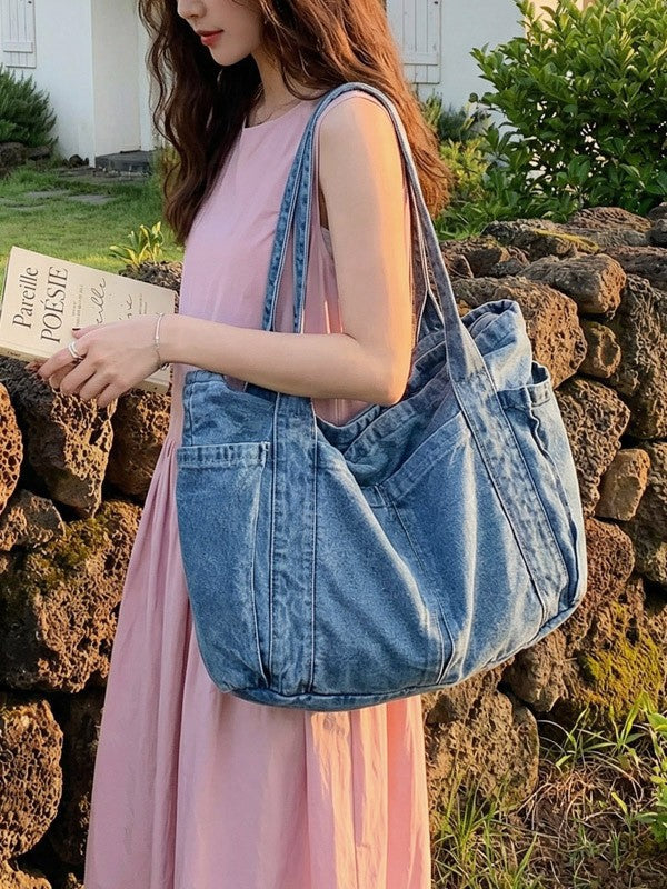 Large Capacity Retro Easy Matching Commuter Western Tote Bag