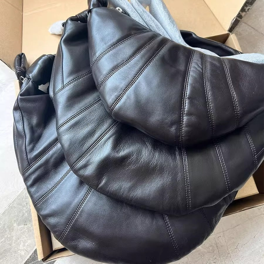 Women's Gao Ding Sheepskin Croissant Original Leather Can Be Praised Dumpling Bags