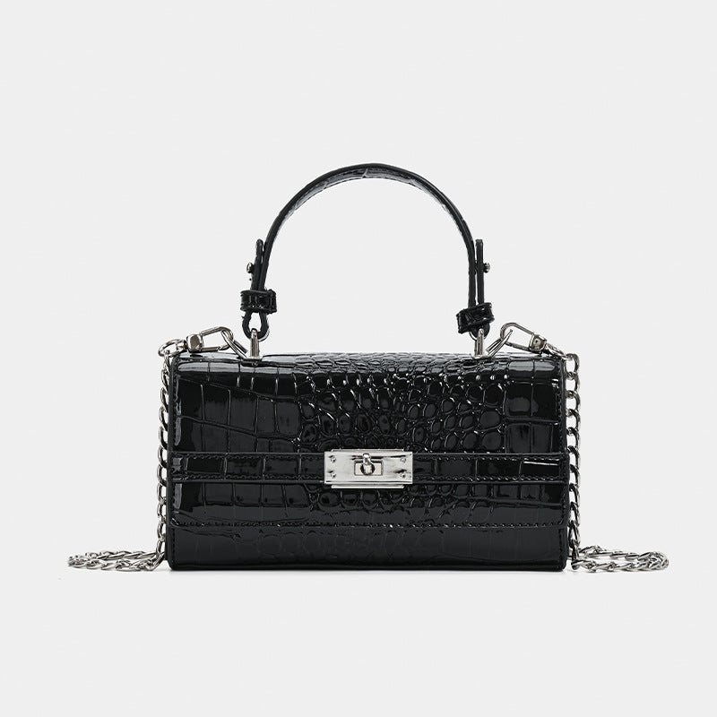Women's Design Crocodile Pattern Portable Kelly Korean Style Bags