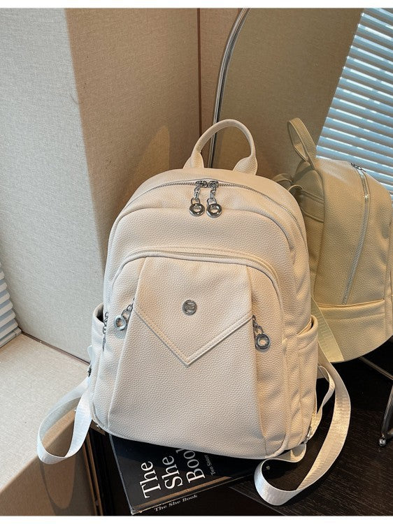 Women's Fashion Korean Soft Leather Textured Women's Backpack