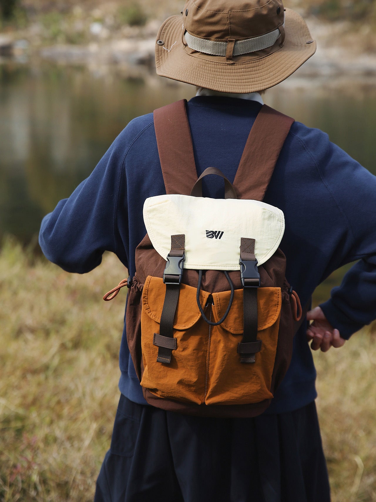 Mountain Hiking Simple Versatile Contrast Color Portable Bags