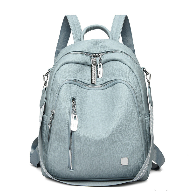 Women's Fashion Large Capacity Soft Leather Trendy Women's Backpack