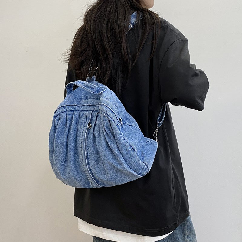 Pretty Women's Fashion Wash Denim College Backpacks
