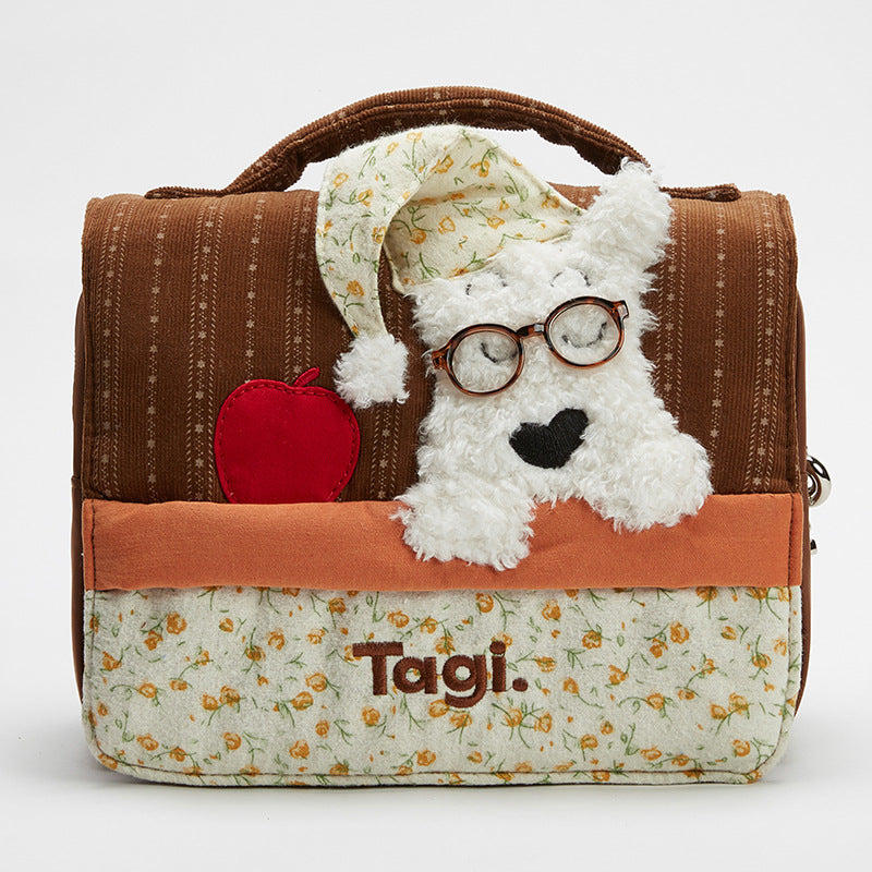 Haha Puppy Good Night Cute Storage Makeup Bag
