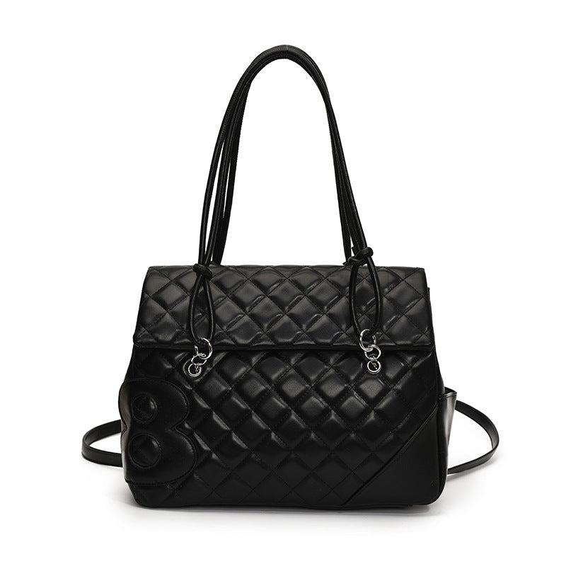 Women's Korean Style Niche Preppy Fashionable Large Capacity Diamond High-grade Backpacks