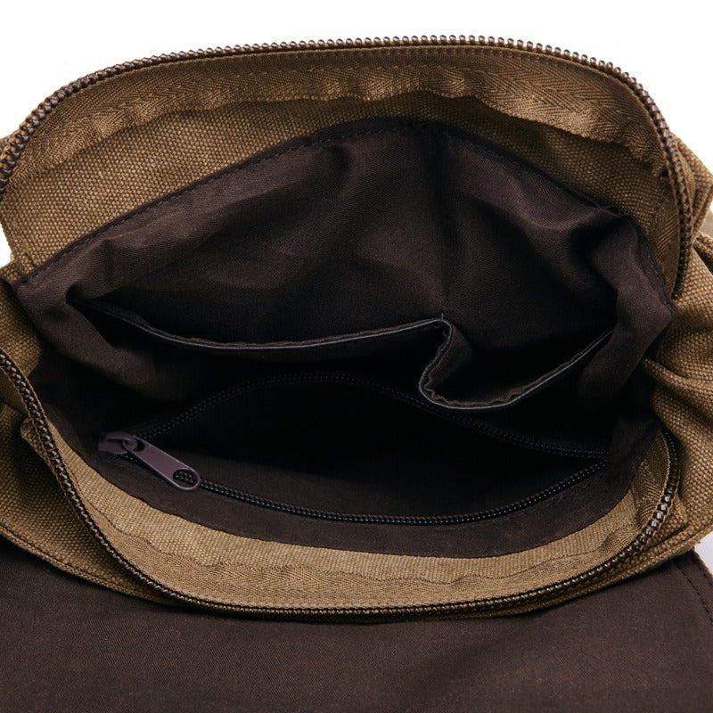 Slouchy Fashion Single Fashionable Washed Canvas Men's Messenger Bag