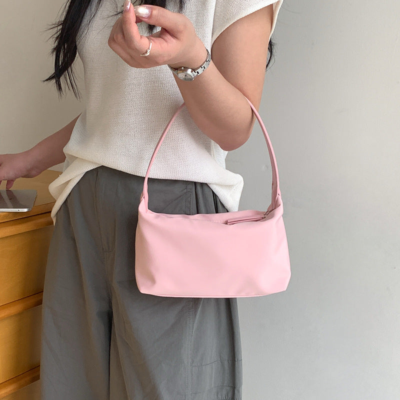 Women's Simple Pure Color Design Commuter Nylon Women's Handbag