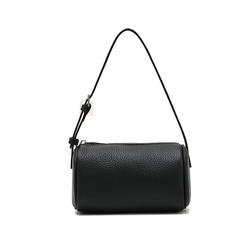Genuine Leather First Layer Litchi Pattern Cowhide Underarm Bag