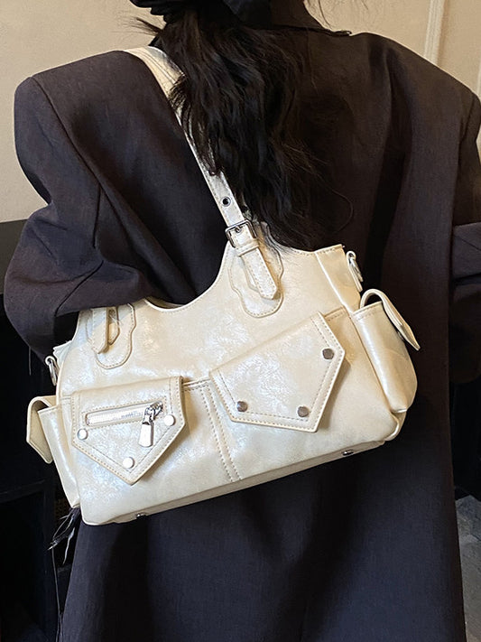 Women's Locomotive Style Trendy Cool Portable Large Bags