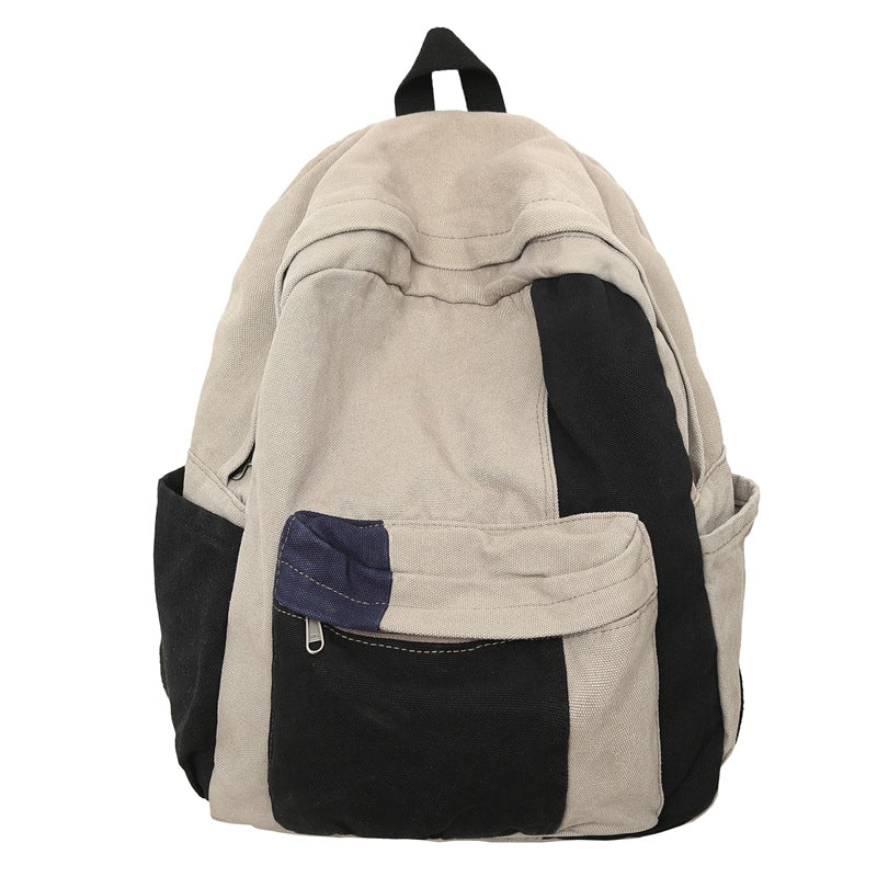 Women's Mori Canvas Female Contrast Color Camp Backpacks
