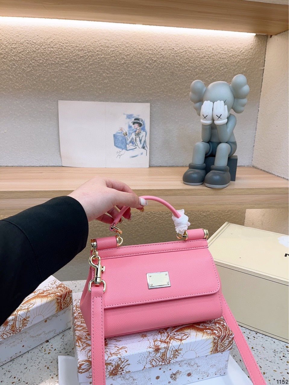 Women's Commuter Hand Palm Print Fashion Workplace Mini Women's Handbag