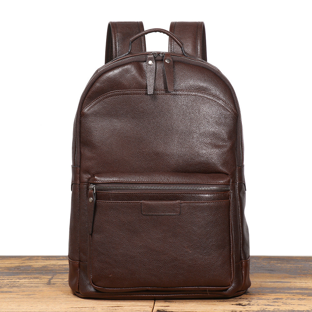 Men's Vintage Leather First Layer Cowhide Business Trip Backpacks