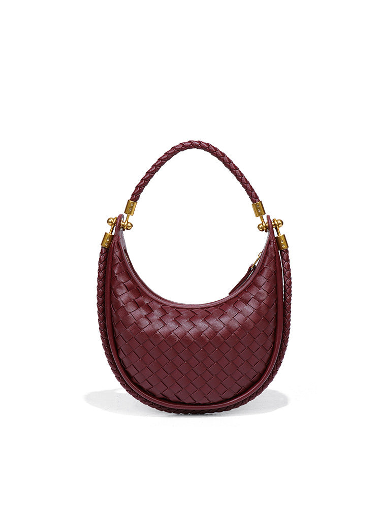 Graceful Women's Woven High-grade Moon Selenodont Underarm Bag