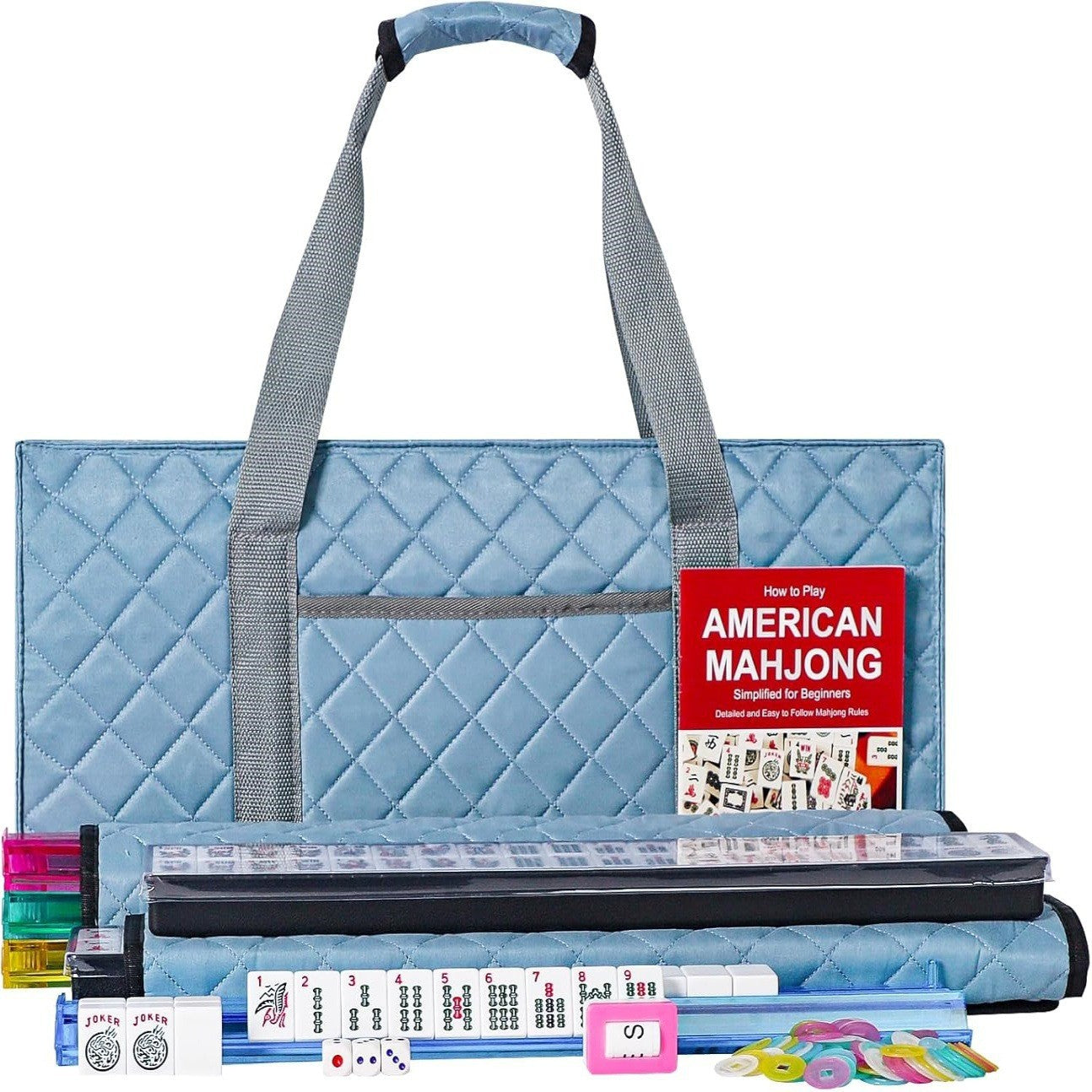 Diamond Grid Set Mahjong Storage Large Capacity Makeup Bag