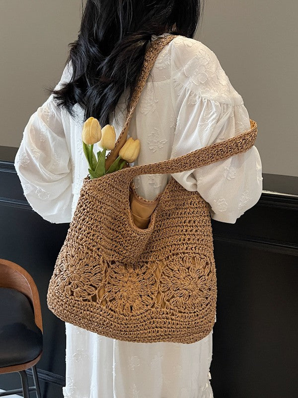 Simple Hollowed Fashion Woven Mori Leisure Handbags