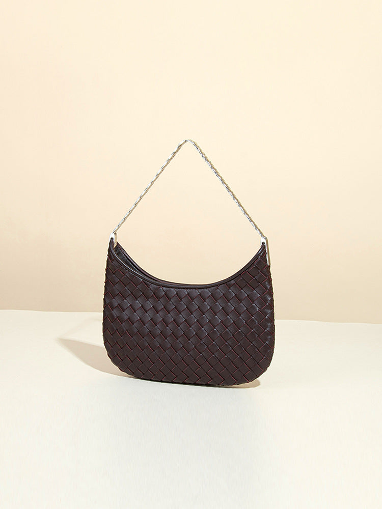 Luxury Weaving Underarm Female Simple Commute Women's Messenger Bag