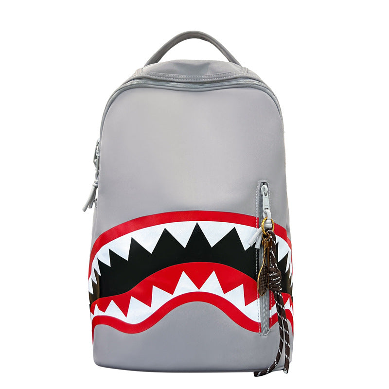 Women's & Men's Shark American Personalized Iti Fashion Trendy Leisure Backpack