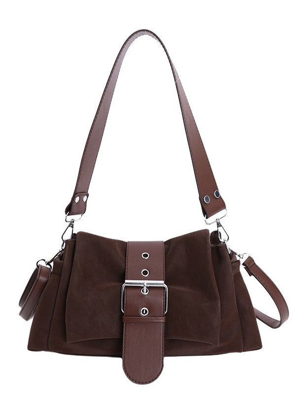 Women's Retro Brown Fashion Commuter Underarm Bags