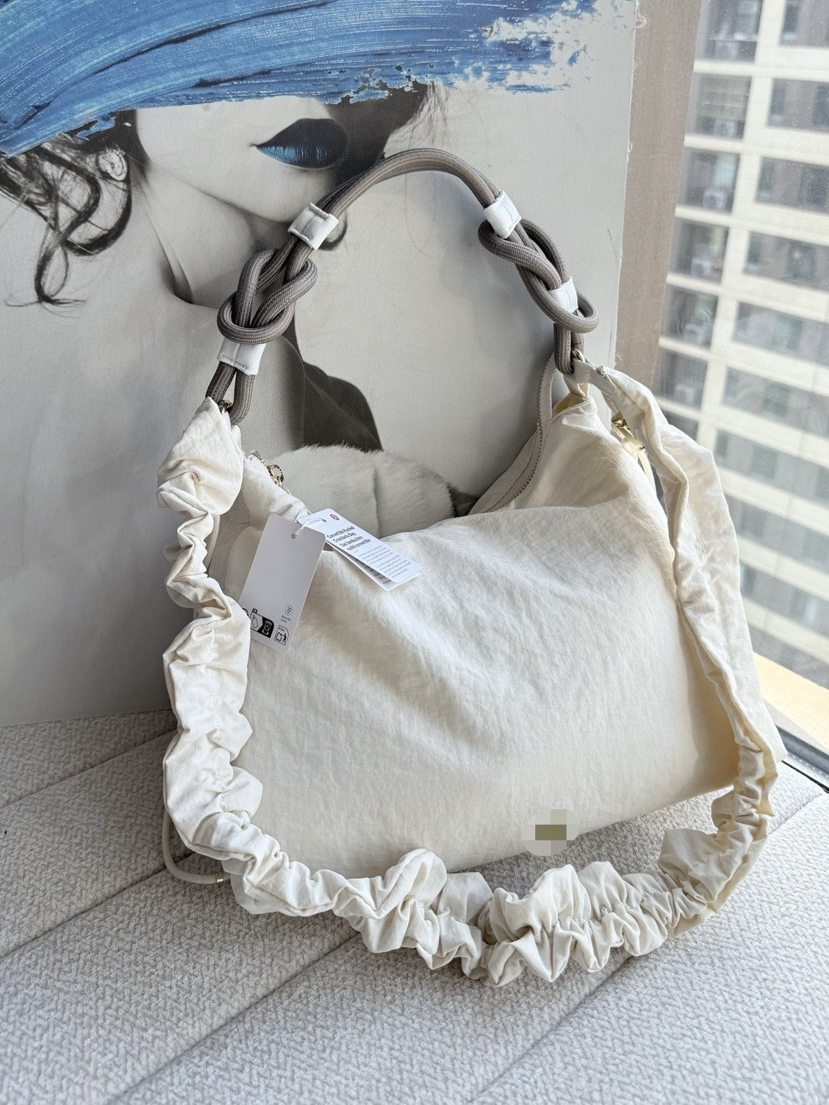Women's Sweet Large Intestine Twist Personality Nylon Women's Messenger Bag