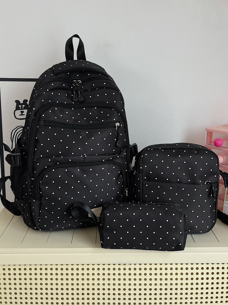 Women's Style Polka Dot Early High College Good-looking Cute Sweet Fresh Women's Backpack