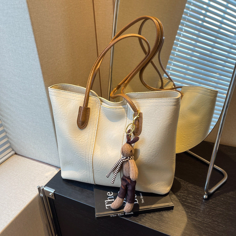 Women's Korean Stitching Portable Commuter Easy Matching Women's Messenger Bag