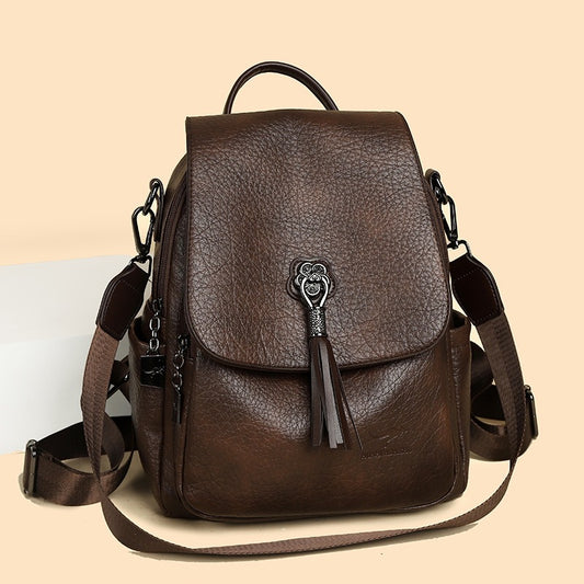 Women's Fashionable Soft Leather Advanced Texture Large Capacity Bags