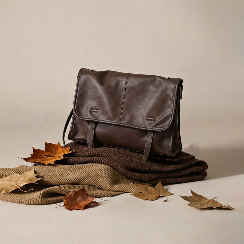 Women's Tanned Sheepskin High Sense Large Capacity Women's Shoulder Bag