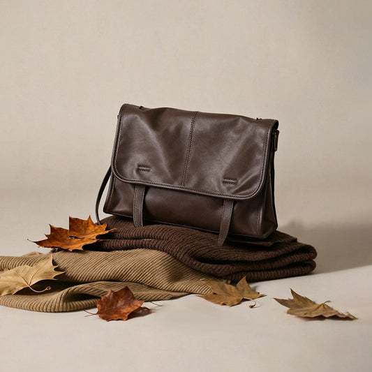 Women's Tanned Sheepskin High Sense Large Capacity Women's Shoulder Bag